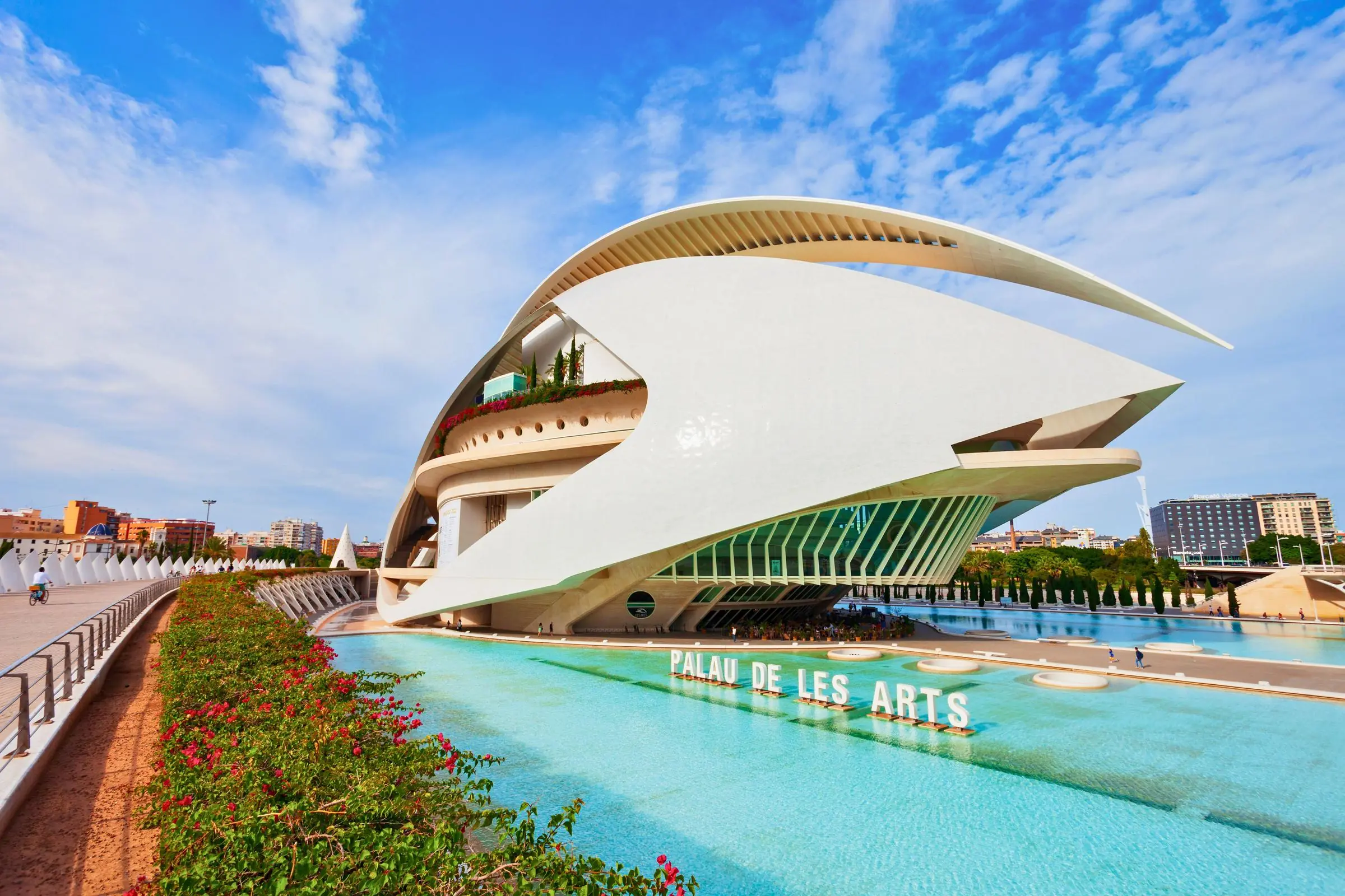 Exterior view of the Palau de les Arts Reina Sofia in Valencia
