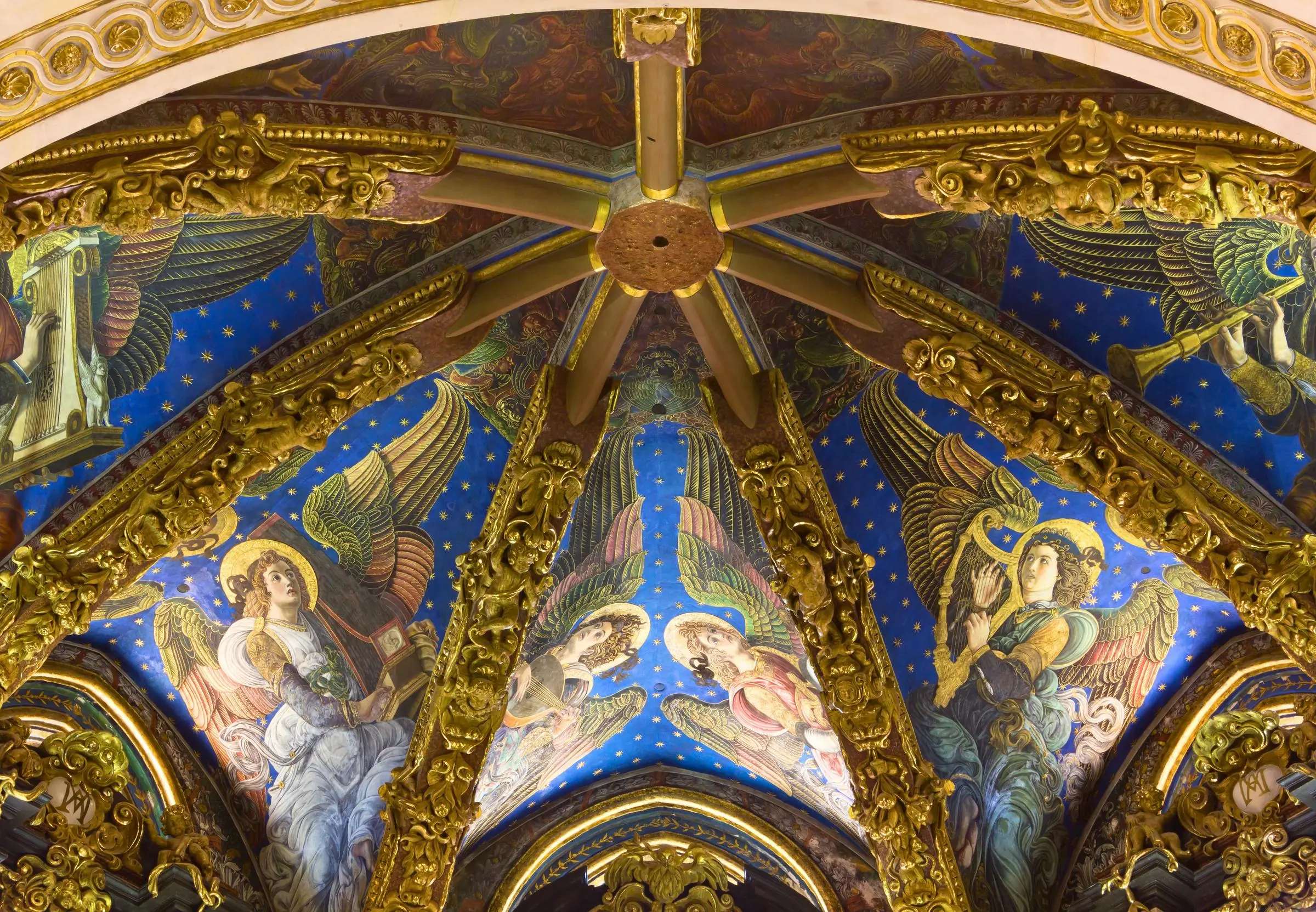 Renaissance frescoes above the high altar in Valencia Cathedral